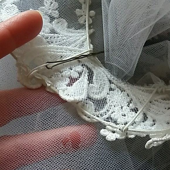 3 Layer wedding Veil Vintage (white) - Picture 10 of 12